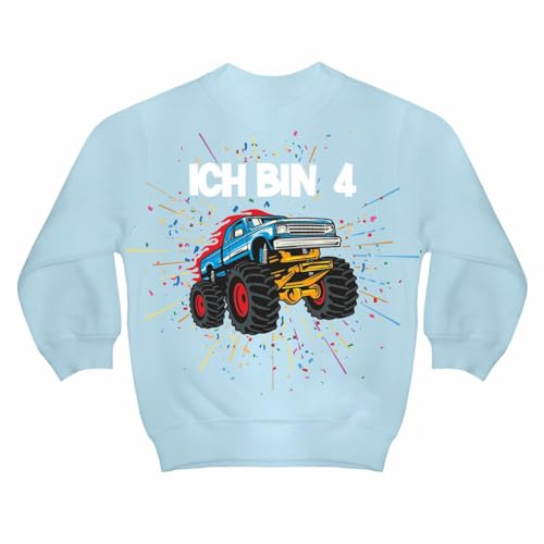 Spaß Kostet Kinder Pullover Monstertruck Motive Ich Bin 4 Jahre Geburtstag Auto Geschenk von Spaß Kostet
