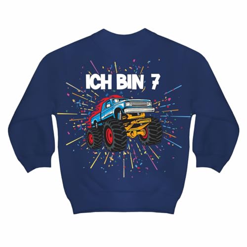 Spaß Kostet Kinder Pullover Monstertruck Motive Ich Bin 7 Jahre Geburtstag Geschenk Auto von Spaß Kostet