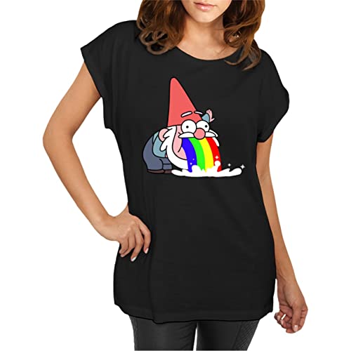 Spaß Kostet Longshirt Damen weit geschnitten Party Fun Motiv Kotzender Zwerg Größe XS - 5XL von Spaß Kostet