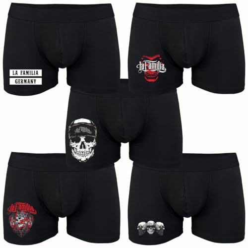 Spaß Kostet Männer Boxershorts 5er Pack La Familia 5 Stück Rap Deutschrock Biker Herren von Spaß Kostet