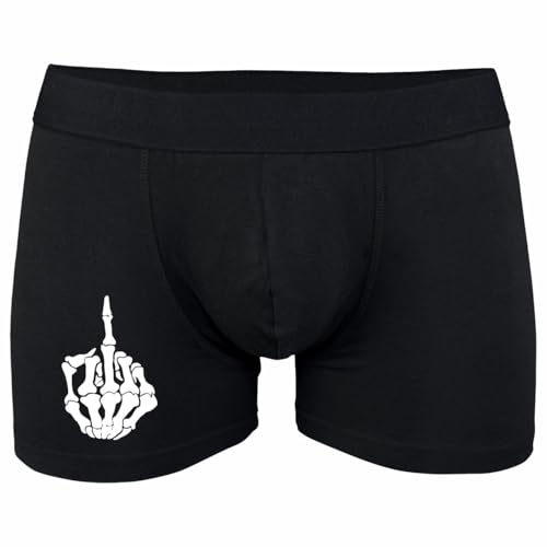 Spaß Kostet Männer Boxershorts Skelett Mittelfinger Biker deutschrock Heavy Metal Motive Spaß Kostet Männer Boxershorts Skelett Mittelfinger Biker deutschrock Heavy Metal Motive von Spaß Kostet