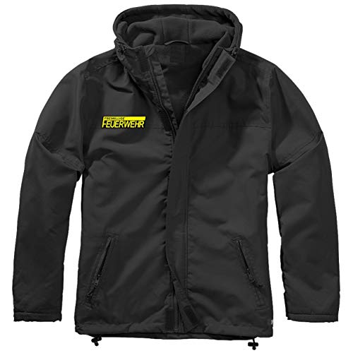 Spaß Kostet Herren Gefütterter Windbreaker Jacke mit Aufnäher Freiwillige Feuerwehr S - 7XL von Spaß Kostet