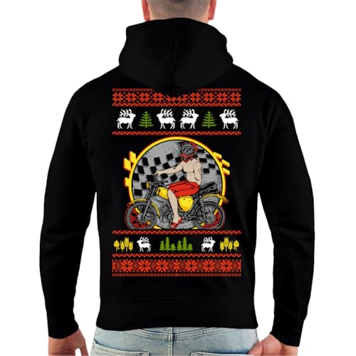 Spaß Kostet Männer Junge Kapuzenpullover Simson Weihnachten Hoodie Motorrad Moped DDR von Spaß Kostet