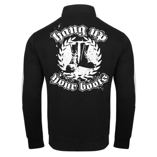 Spaß Kostet Männer Trainingsjacke Sweatjacke mit Streifen Hang up your boots Skinhead Stiefel Spaß Kostet Männer Trainingsjacke Sweatjacke mit Streifen Hang up your boots Skinhead Stiefel von Spaß Kostet