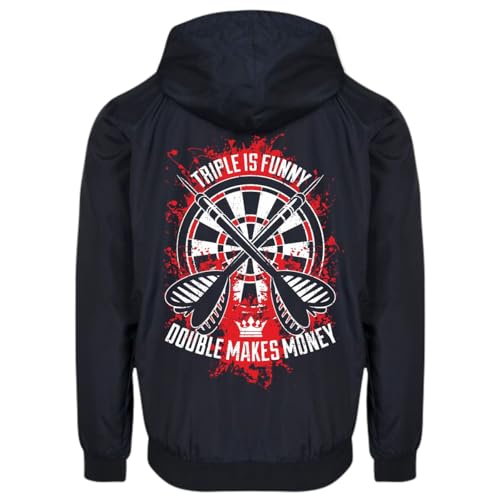 Spaß Kostet Männer Windbreaker Regenjacke Dart Double makes Money darts motive jacken von Spaß Kostet