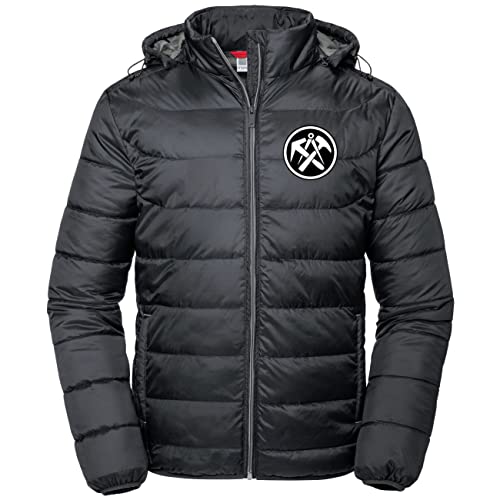 Spaß Kostet Männer Winterjacke mit abnehmbarer Kapuze Dachdecker Aufnäher Outdoor winter von Spaß Kostet