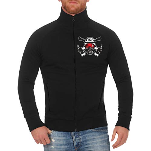 Spaß Kostet Herren Feuerwehr Jacke ohne Kapuze Männer FFW Beruf Sweatjacke Grösse S - 4XL von Spaß Kostet
