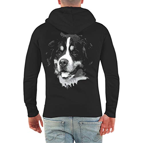 Spaß Kostet Männer und Herren Kapuzenjacke Berner Sennenhund mit Rückendruck S-8XL von Spaß Kostet