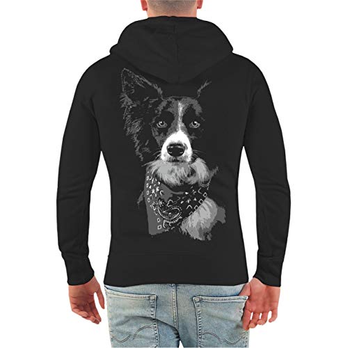 Spaß Kostet Männer und Herren Kapuzenjacke Border Collie (mit Rückendruck) S-8XL von Spaß Kostet