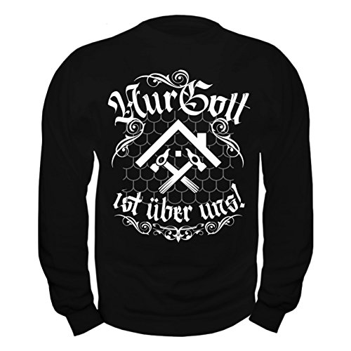 Spaß Kostet Herren Pullover Sweatshirt Nur Gott ist über Uns DACHDECKER Motive von Spaß Kostet