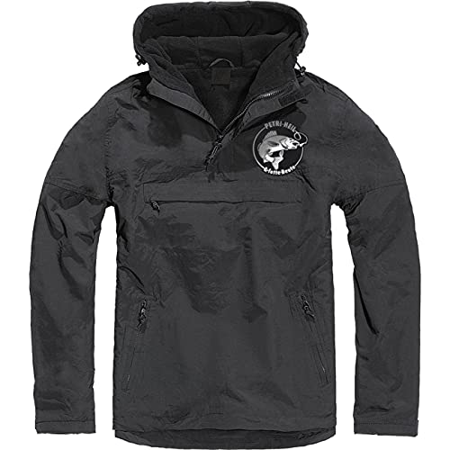 Spaß Kostet Männer und Herren Schlupfjacke Windbreaker GEFÜTTERT Angler Petri Heil und fette Beute Größe S bis 5XL von Spaß Kostet