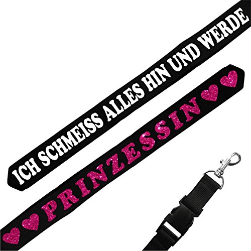 Spaß Kostet Schlüsselband lang lanyard Ich schmeiss alles hin und werde PRINZESSIN von Spaß Kostet