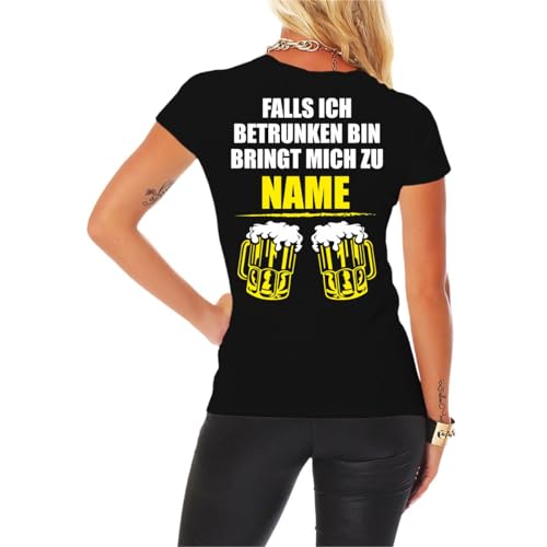 Spaß Kostet Tshirt Damen Falls ich betrunken Bin bringt Mich zu Name Größe XS - XXL von Spaß Kostet