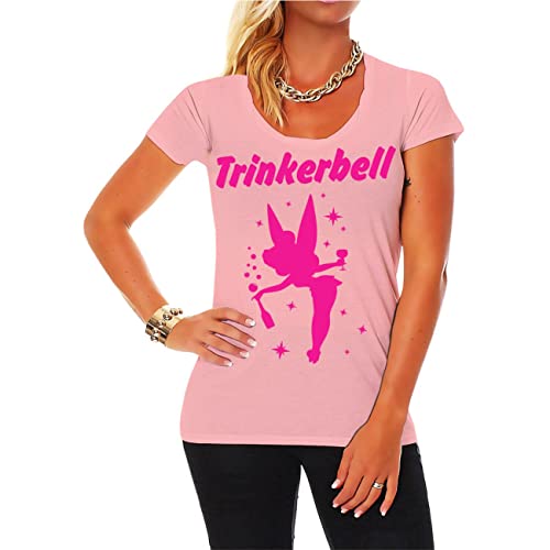 Spaß Kostet Tshirt Damen Trinkerbell NEONPINK Größe XS - XXL von Spaß Kostet