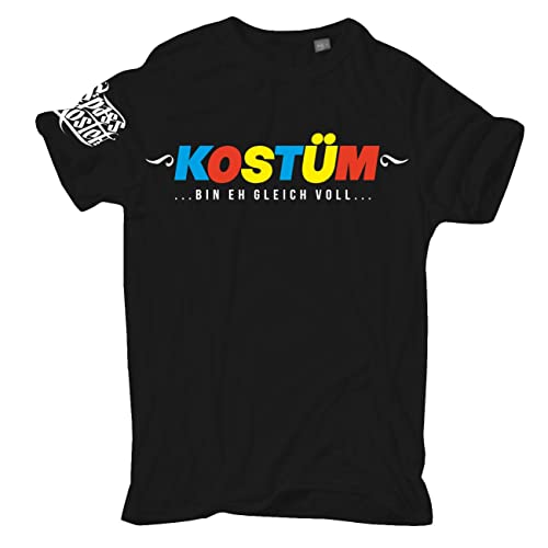 Übergrößen 3XL - 8XL Herren Tshirt Fasching Karneval KOSTÜM Bin eh gleich voll sprüche von Spaß Kostet