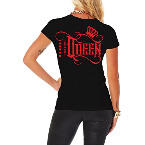 Tshirt Damen La Familia Queen (mit Rückendruck) Größe XS - XXL von Spaß Kostet