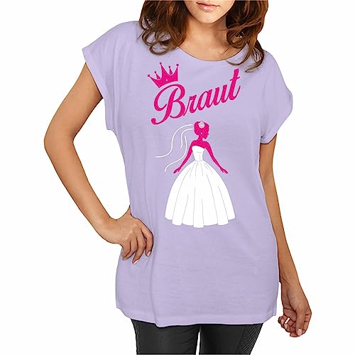 Tshirt Damen Sie Heiratet, Wir sind nur zum Saufen Hier Braut Größe XS - XXL von Spaß Kostet