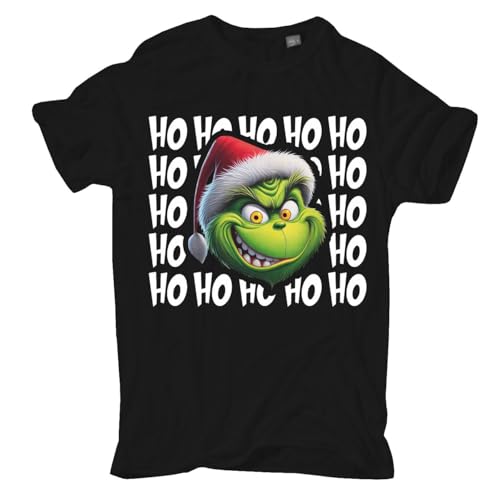 Übergrössen 3XL bis 8XL Herren T-Shirt Green Grinch Ho Ho Ho Bad fies gemein von Spaß Kostet