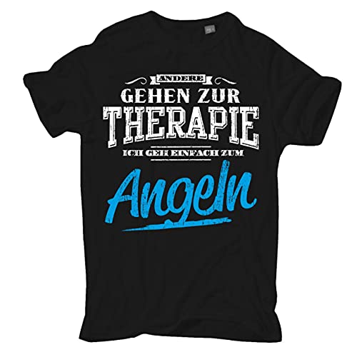 Übergrößen 3XL bis 8XL T-Shirt Andere gehen zur Therapie ICH Angeln Angler Witz von Spaß Kostet