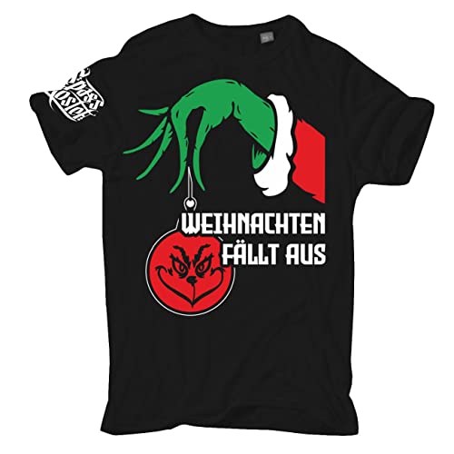 Übergrößen Herren T-Shirt Weihnachten fällt aus Nikolaus Christmas Grinch 3XL bis 8XL von Spaß Kostet