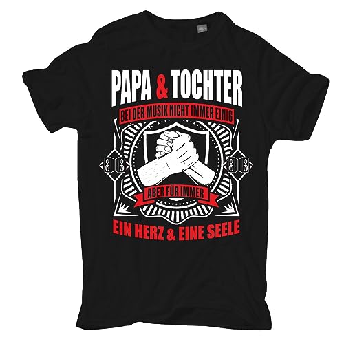 Übergrößen Herren Tshirt Papa und Tochter Bei der Musik Nicht Immer einig Größe 3XL - 8XL von Spaß Kostet