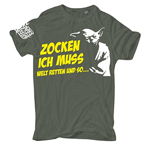 Übergrößen T-Shirt Zocken ich muss Welt retten und so Gamer Fun 3XL bis 8XL von Spaß Kostet