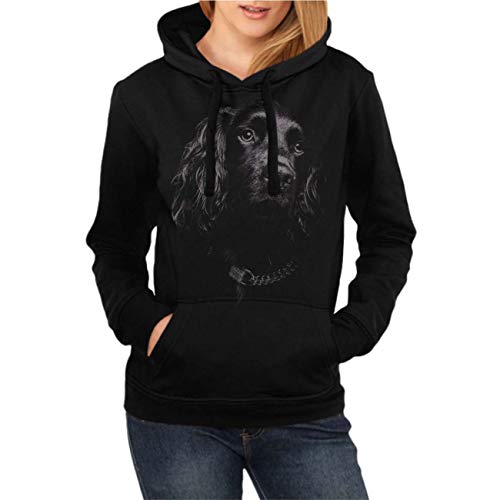 Frauen und Damen Kapuzenpullover Cocker Spaniel Grösse XS bis XXL von Spaß Kostet