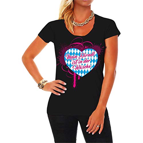 Frauen und Damen T-Shirt Mein Dirndl ist in der Wäsche Größe XS - 3XL Frauen und Damen T-Shirt Mein Dirndl ist in der Wäsche Größe XS - 3XL von Spaß Kostet