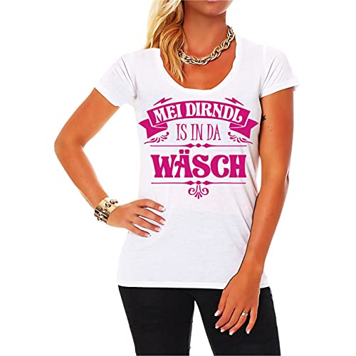 Spaß Kostet Tshirt Damen Oktoberfest MEI Dirndl is in da Wäsch Größe XS - XXL von Spaß Kostet