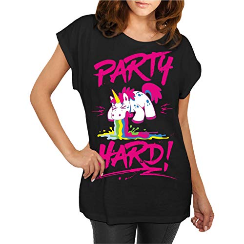Frauen und Damen T-Shirt Party Hard Größe XS - 5XL von Spaß Kostet