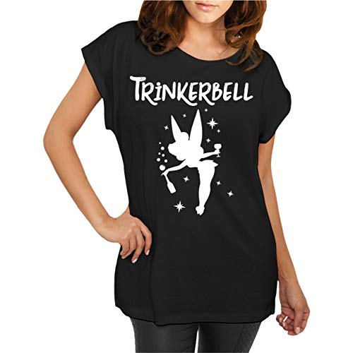 Damen T-Shirt WUNSCHTEXT Trinkerbell mit eigenen Text Name Größe XS - 5XL von Spaß Kostet