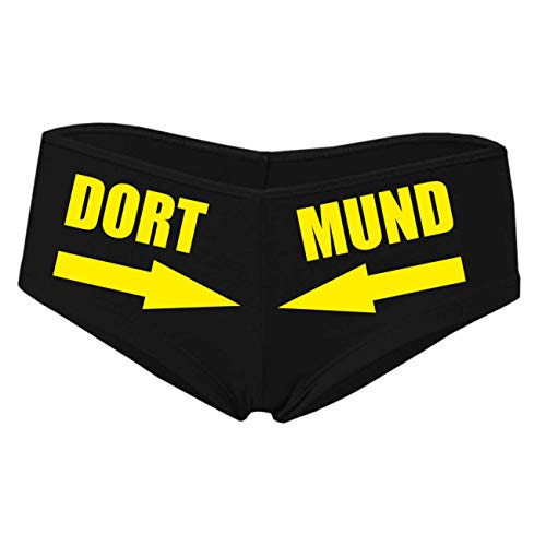 Frauen und Mädchen Hotpants Panty mit Spruch Dort Mund Größe S - XL von Spaß Kostet