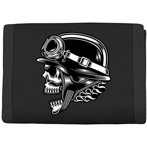 Geldbörse mit Aufnäher Biker Totenkopf von Spaß Kostet