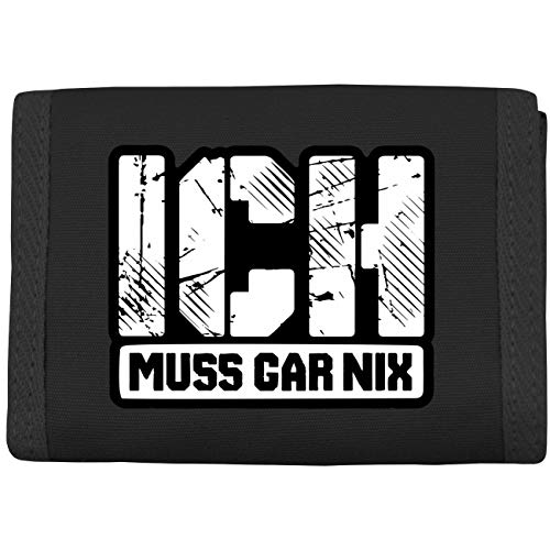 Geldbörse mit Aufnäher ICH MUSS GAR NIX von Spaß Kostet