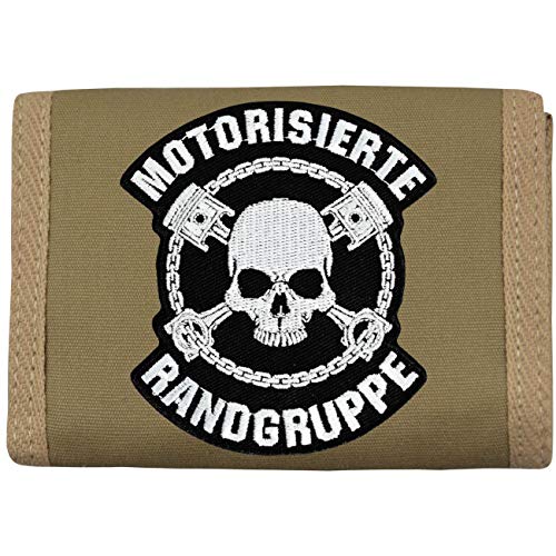 Geldbörse mit Aufnäher Motorrad Motorisierte Randgruppe von Spaß Kostet