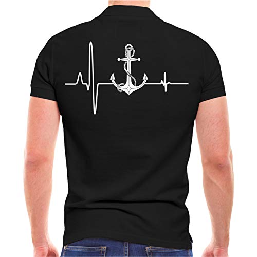 Spaß Kostet Herren Poloshirt Polohemd Herzschlag Meer (mit Rückendruck) Größe S - 5XL von Spaß Kostet