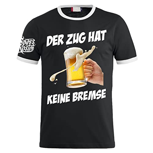 Herren Tshirt Bier Sprüche Der Zug hat Keine Bremse Größe S - 5XL von Spaß Kostet