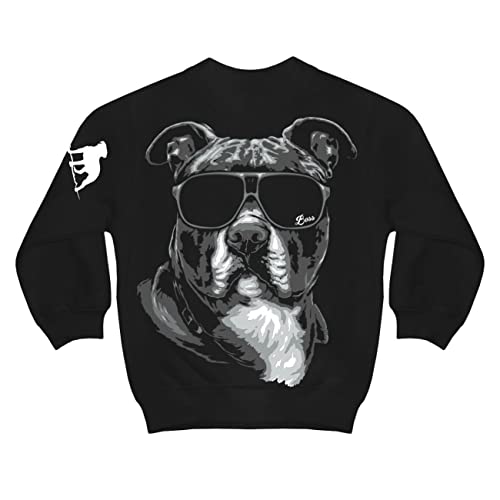 Kinder Pullover American Staffordshire Terrier Bullterrier Größe 98-164 von Spaß Kostet