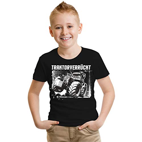 Kinder T-Shirt Traktorverrückt Größe 86-164 von Spaß Kostet