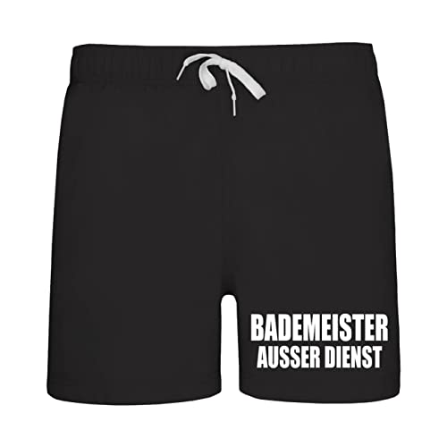 Männer Badehose Short Bademeister ausser Dienst Größe M - 3XL von Spaß Kostet