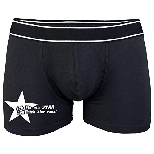 Männer Boxershort mit Spruch Ich Bin EIN Star Holt Mich Hier Raus Größe S bix 5XL von Spaß Kostet