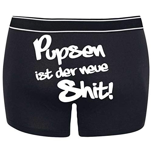 Männer Boxershort mit Spruch Pupsen ist der Neue Shit Größe S bix 5XL von Spaß Kostet