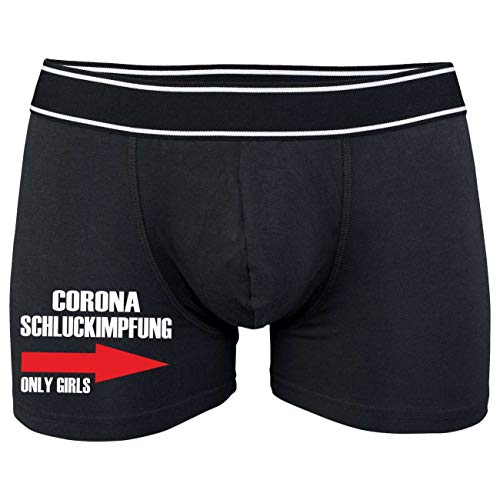 Spaß Kostet Männer Boxershort mit lustigen Spruch Schluckimpfung only Girls Größe S bis 5XL von Spaß Kostet