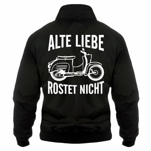 Männer Harrington Jacke DDR Alte Liebe rostet nicht (mit Rückendruck) Größe S - 5XL von Spaß Kostet