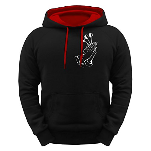 Männer Herren Kapuzenpullover Dart Double Makes Money Motiv AUF RÜCKEN von Spaß Kostet