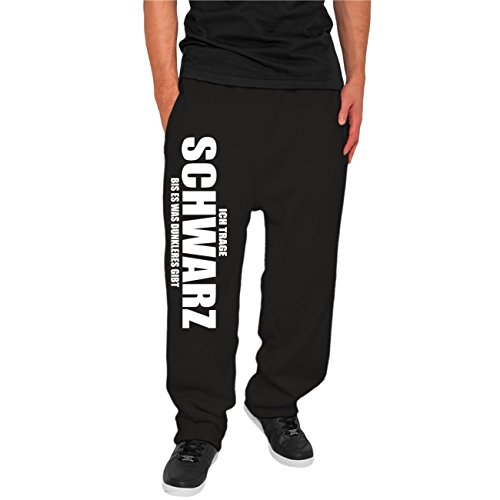 Herren Jogginghose Sweatpant Ich trage SCHWARZ Heavy Sprüche Goth Fun Spruch von Spaß Kostet