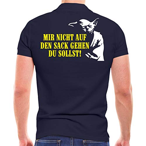 Herren Poloshirt Polohemd Mir Nicht auf den Sack gehen du sollst (mit Rückendruck) Fun Spass Größe S bis 4XL von Spaß Kostet