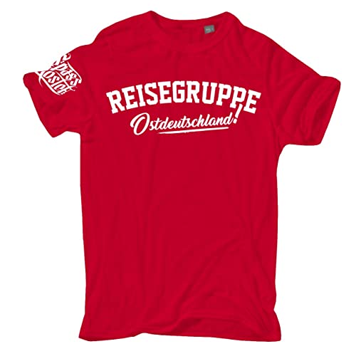 Herren T-Shirt Reisegruppe Ostdeutschland Auswärts sind wir Asozial Urlaub Tour von Spaß Kostet