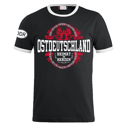 Männer T-Shirt WUNSCHTEXT Ostdeutschland DDR Heimat im Herzen Größe S - 5XL von Spaß Kostet