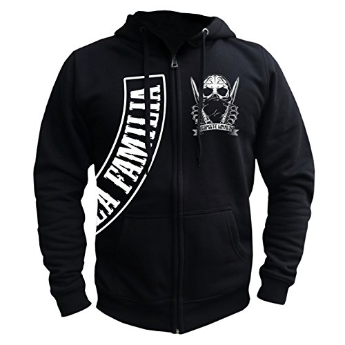 Spaß Kostet Männer und Herren Kapuzenjacke La Familia FCK for my family for my friends (mit Rückendruck) von Spaß Kostet